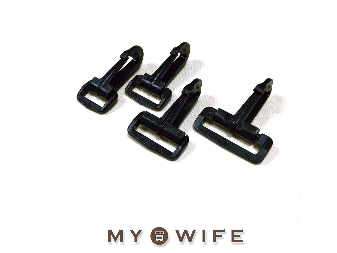 MIT塑鋼彈簧扣/彈簧鉤_黑色4規格【SH20A/SH25A/SH30A/SH38A】