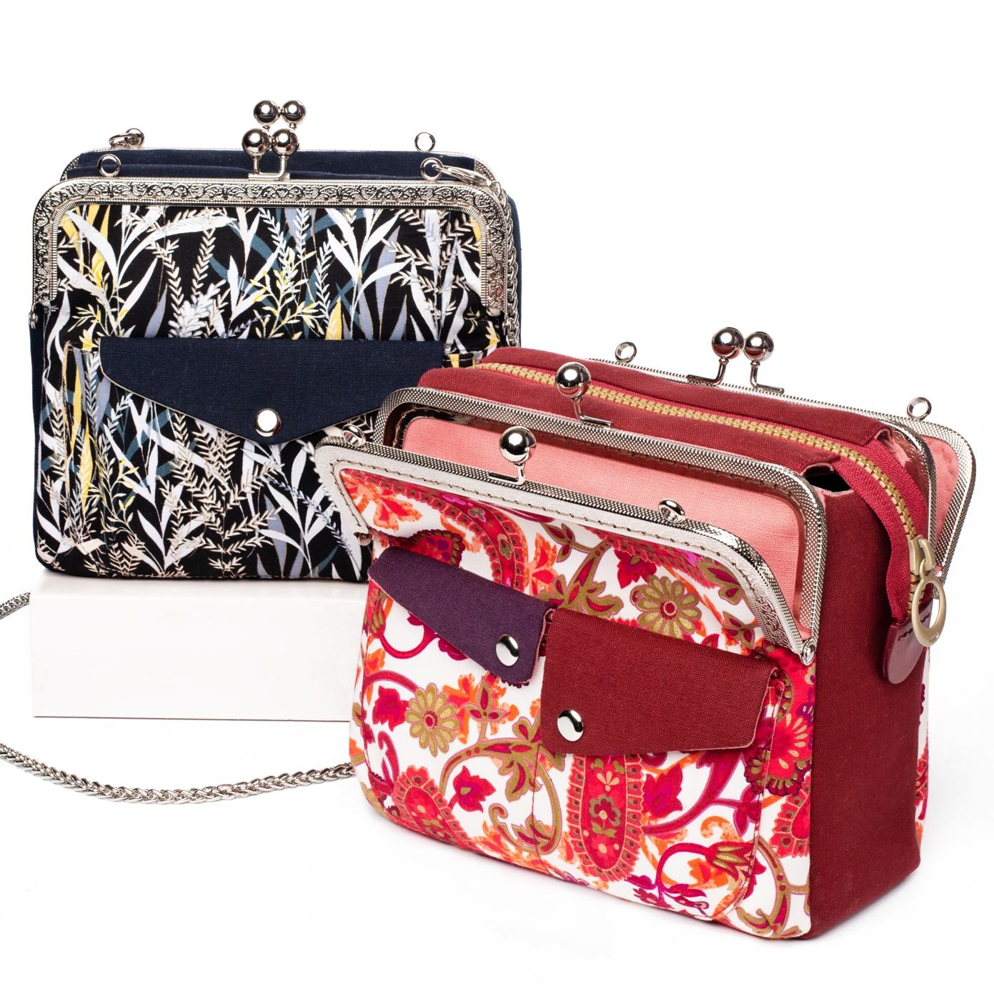 雙口金斜背包(材料包)/個