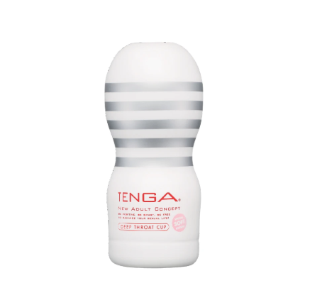 TENGA 典雅 DEEP THROAT CUP深喉飛機杯（白色柔軟版）