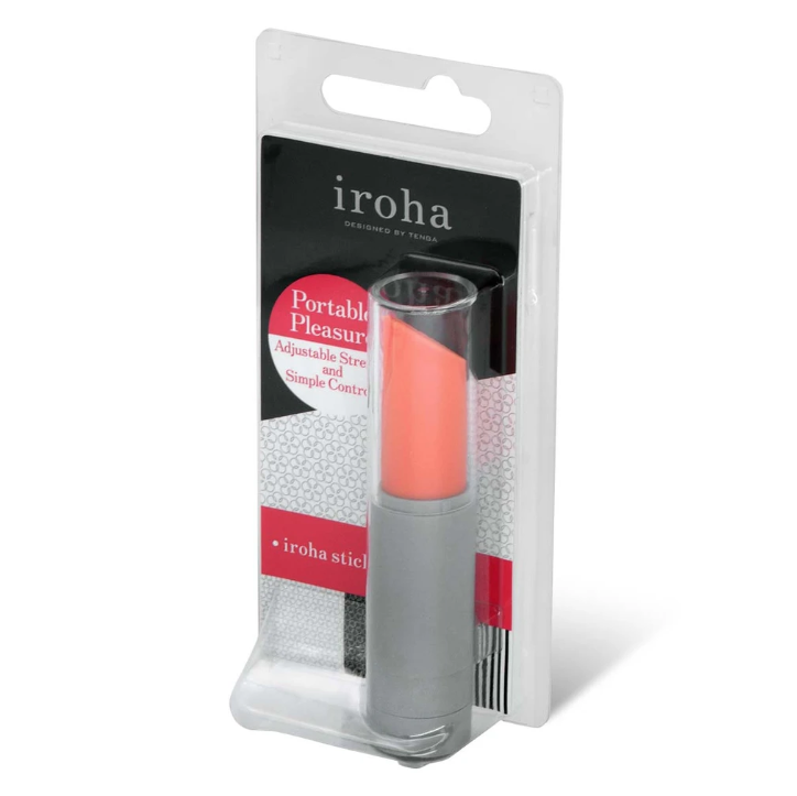 〔日本原裝進口〕iroha stick (スティック) 唇膏型震動器（珊瑚粉 × 灰）