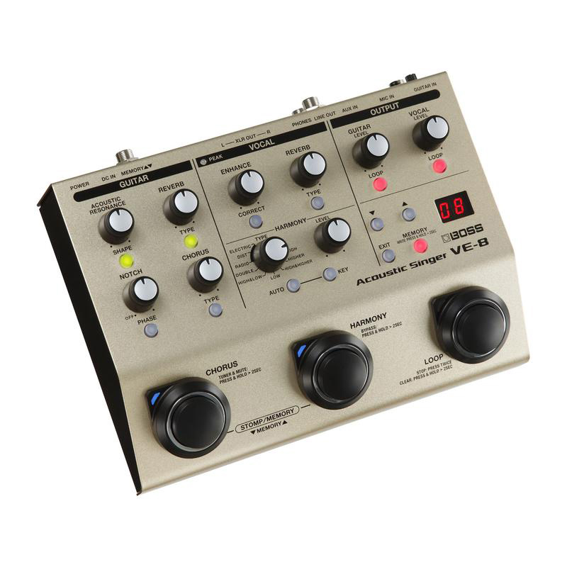 Boss VE-8 人聲/吉他效果器 木吉他 前極擴大 合音效果器