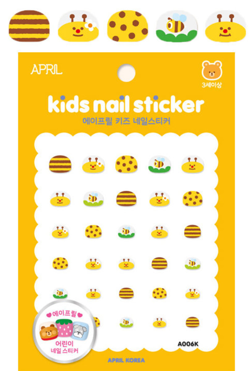 【AprilNail】兒童指甲貼（可愛小蜜蜂）
