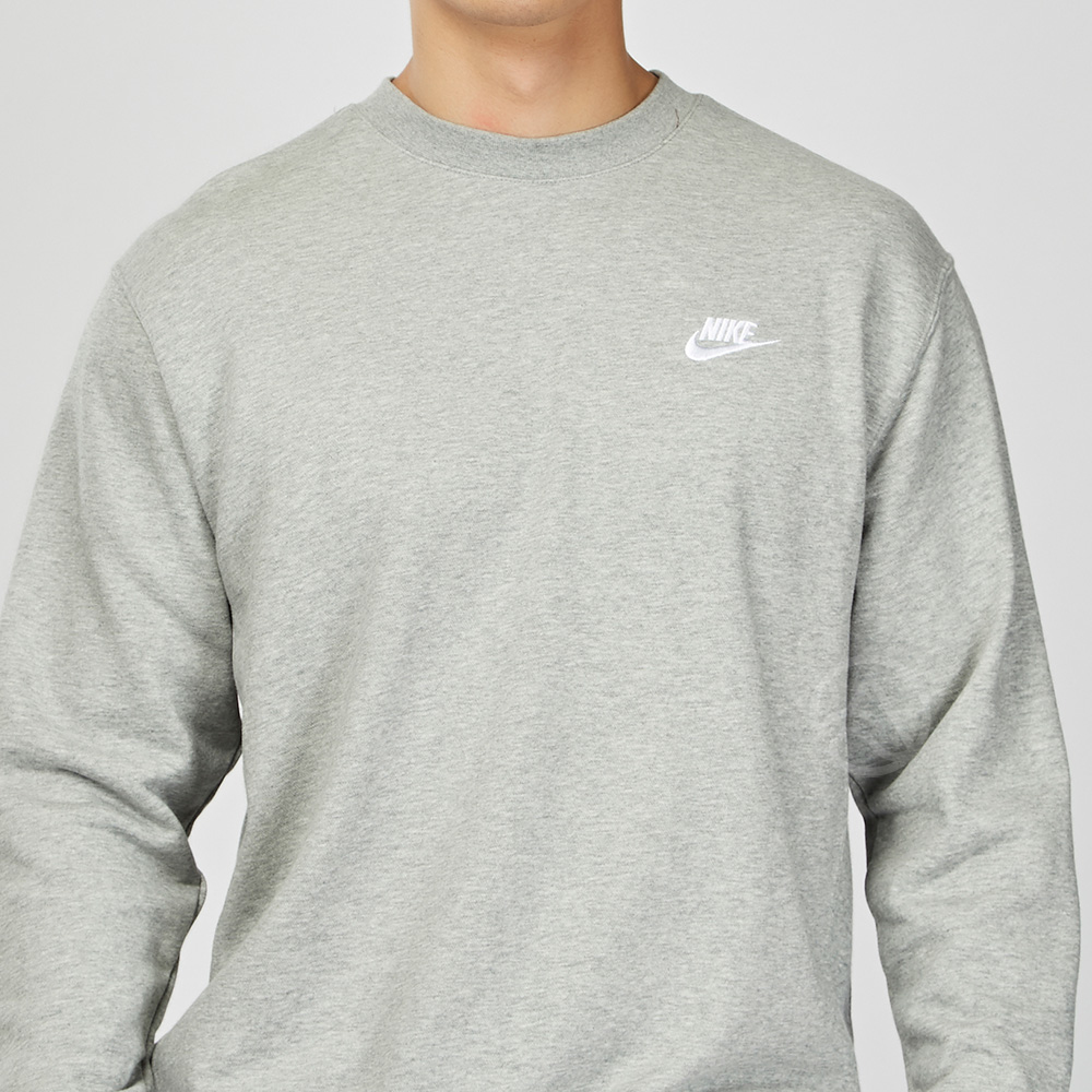 Nike Club Hoodie 男子 灰色 棉質 刺繡 保暖 長袖 大學T BV2667-063