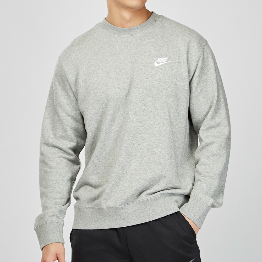 Nike Club Hoodie 男子 灰色 棉質 刺繡 保暖 長袖 大學T BV2667-063