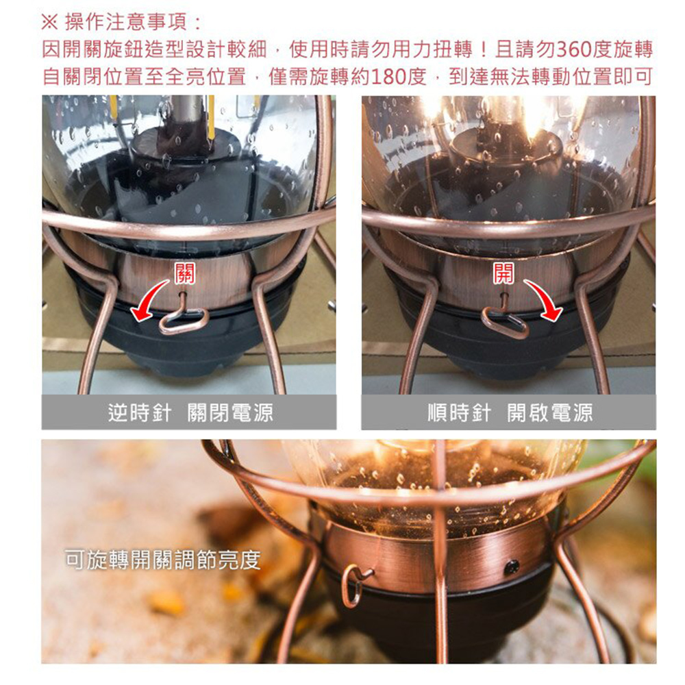 BAREBONES Edison railroad Lamp LIV281 愛迪生LED復刻鐵路燈 使用注意事項