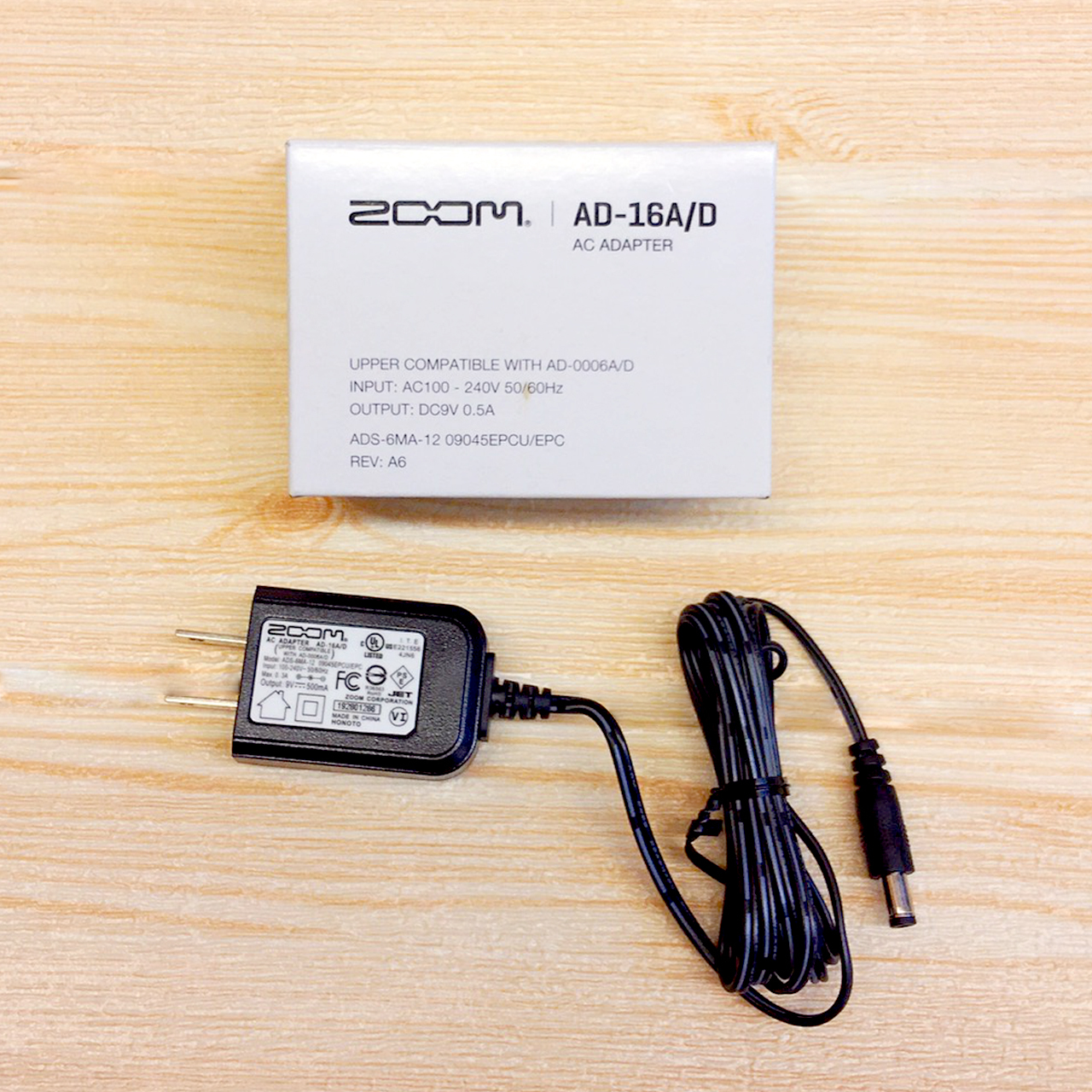 Zoom AD 16A/D DC9.0V 0.5A AC100-240V 50/60Hz 變壓器