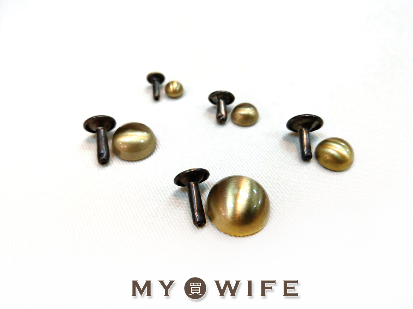 純銅蘑菇撞釘_4色5規格