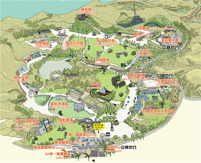 【台北】朱銘美術館 園區地圖