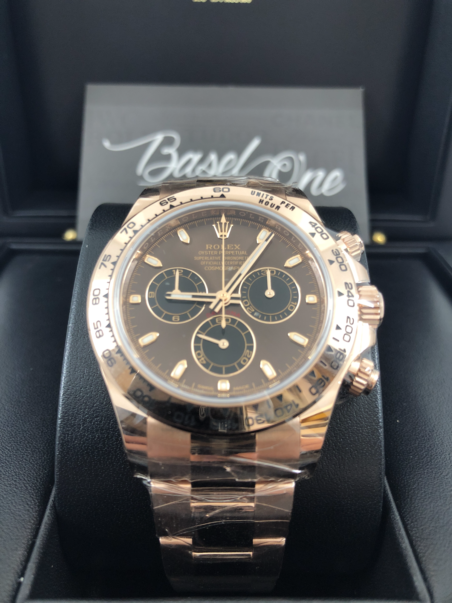 DISCONTINUED BRAND NEW ROLEX 116505 OYSTER PERPETUAL COSMOGRAPH DAYTONA ROSE GOLD CHOCOLATE DIAL 40MM