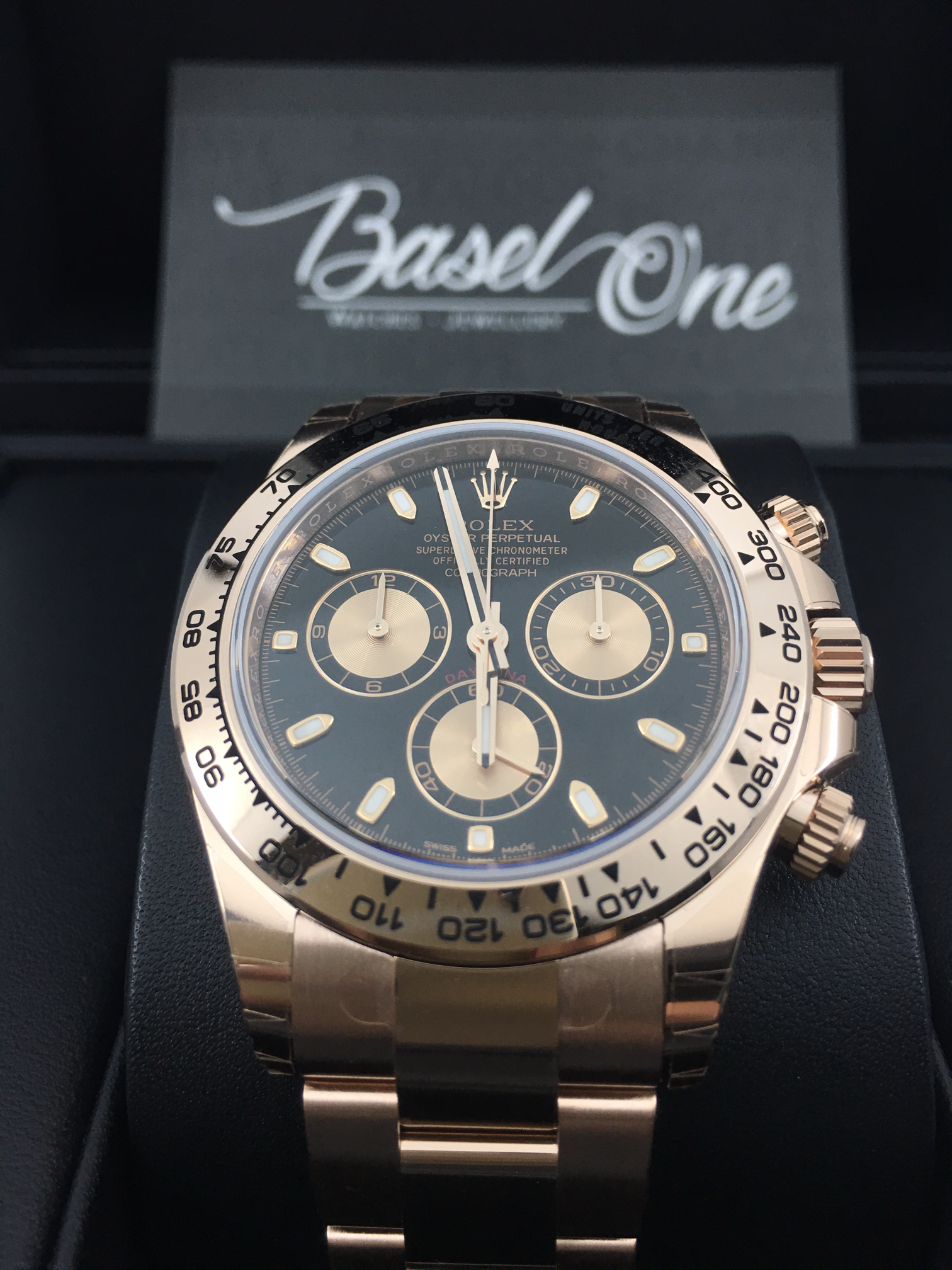 DISCONTINUED BRAND NEW ROLEX 116505 OYSTER PERPETUAL COSMOGRAPH DAYTONA ROSE GOLD BLACK DIAL2