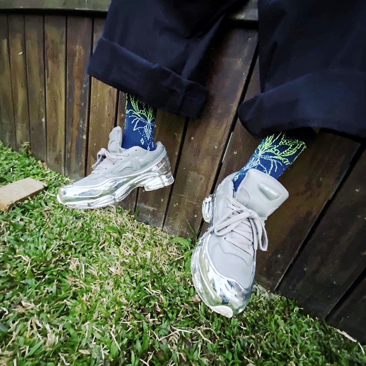 曼陀羅圖騰襪_BF190022 _ 藍色