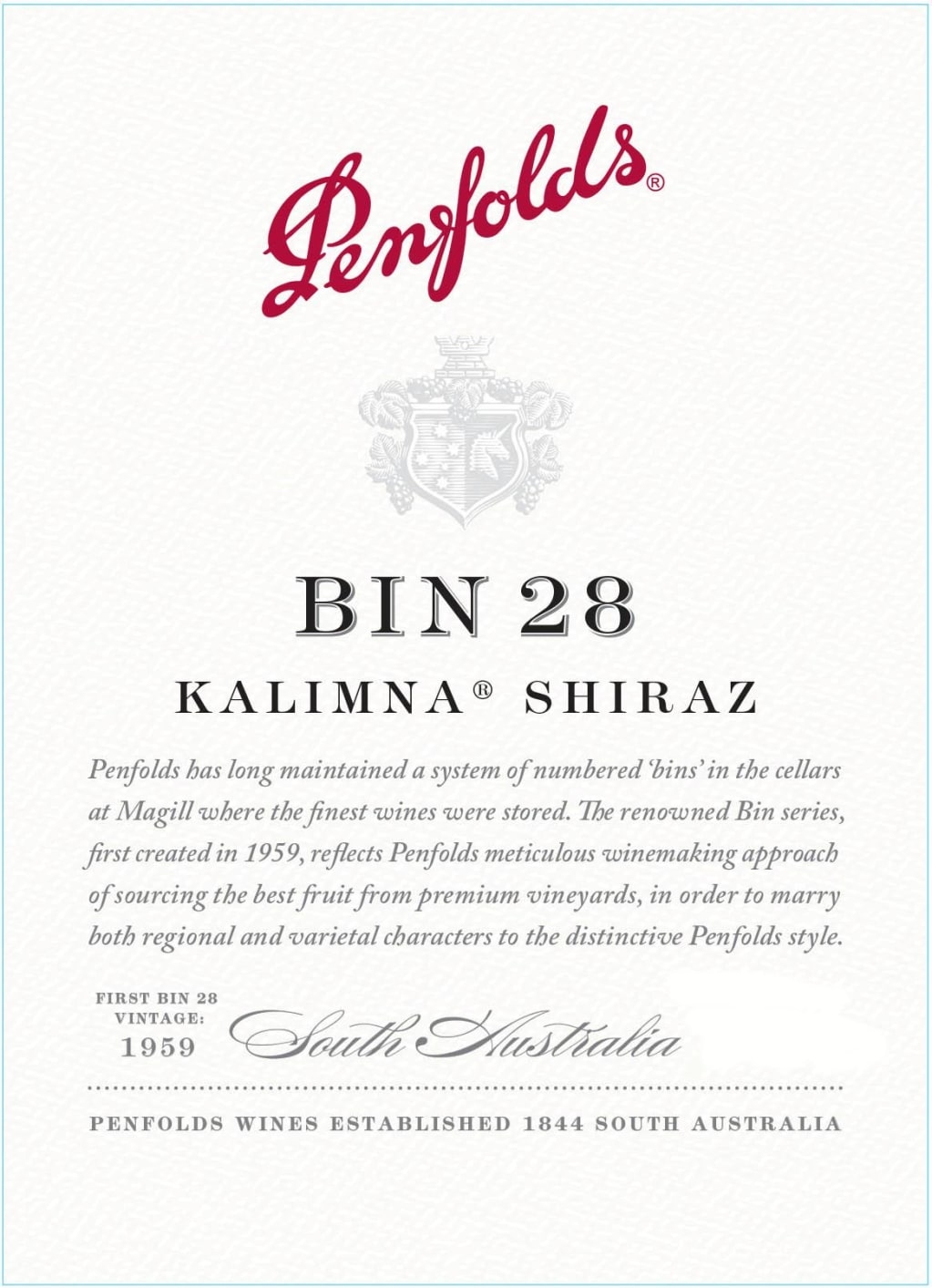 Penfolds Bin 28 Kalimna Shiraz 2021