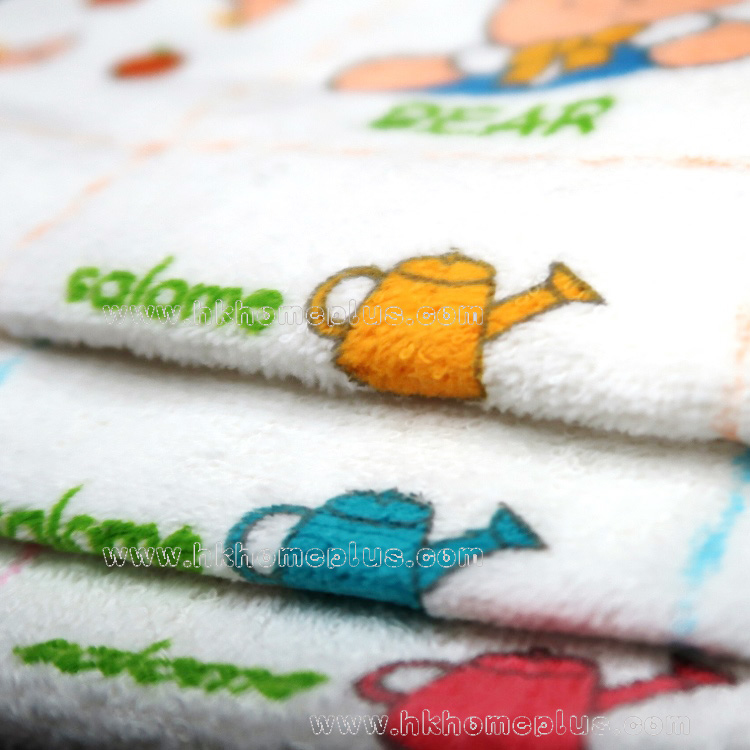 3條裝 興隆: 台灣製 動物印花童巾 4970207