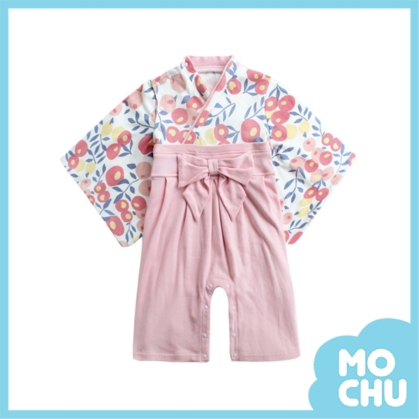 粉紅果實小和服