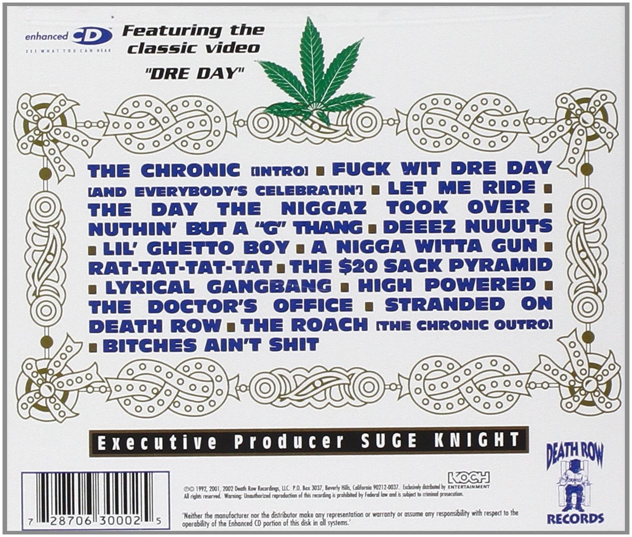 Dr. Dre 美國饒舌歌手 The Chronic (2001) 原裝CD專輯 / 限量雙黑膠
