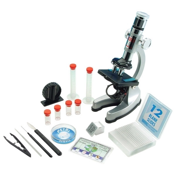 【EDUTOYS】100x1200x 變焦壓鑄顯微鏡手提包套裝