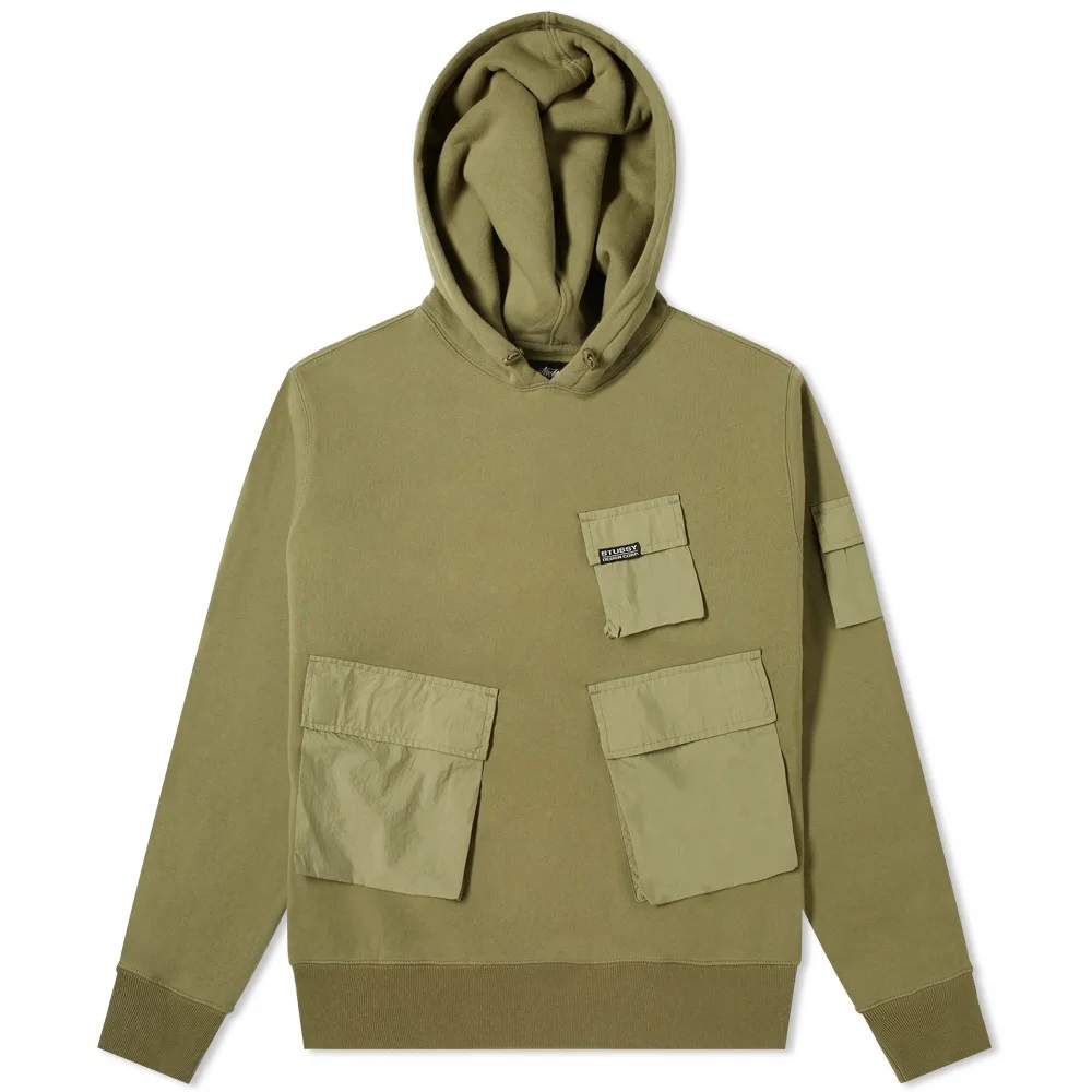 STUSSY CARGO FLEECE HOOD KHAKI