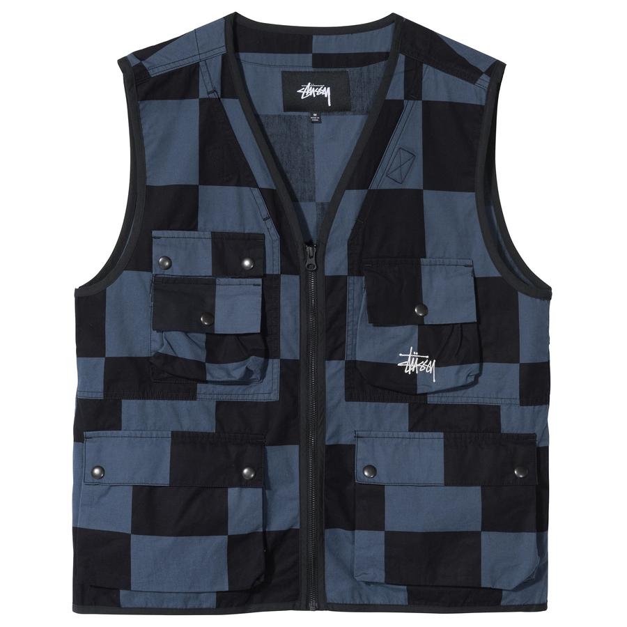 STUSSY UTILITY VEST CHECK