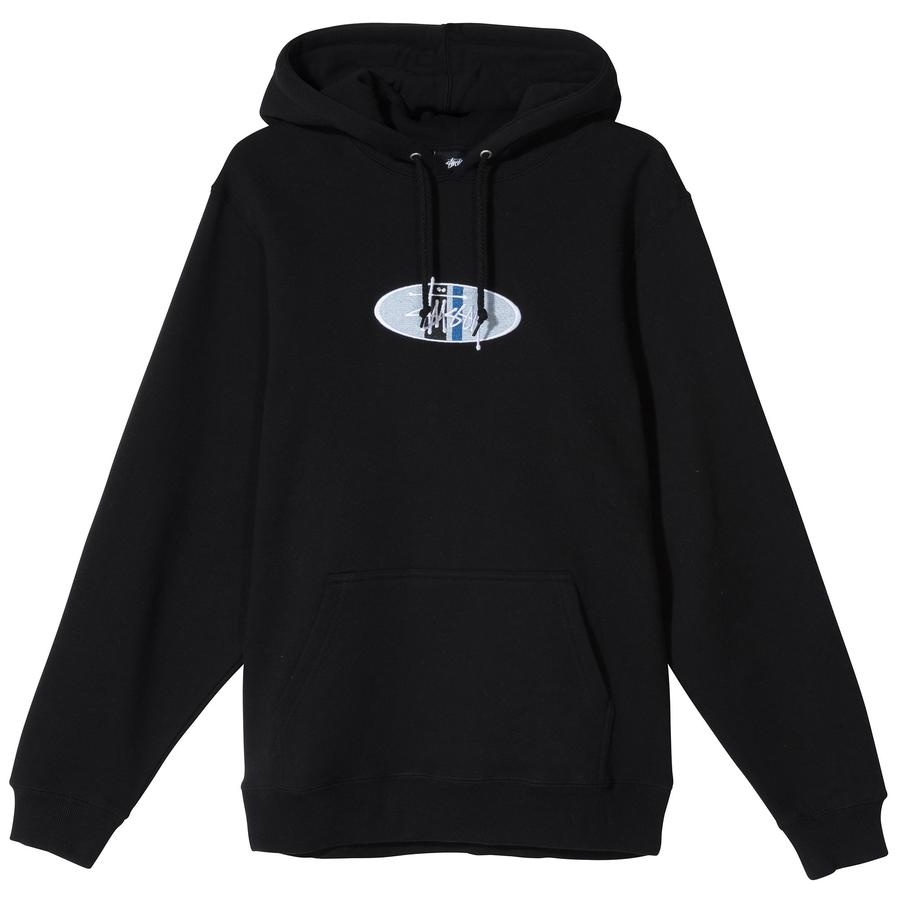 STÜSSY 2 BAR HOODIE BLACK