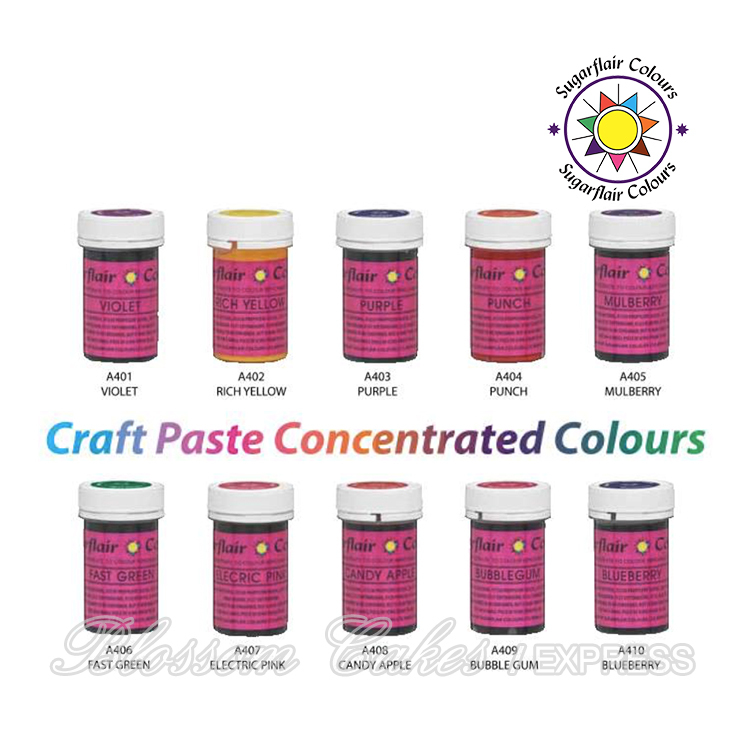 Sugarflair Craft Paste Concentrated Colour 25g (Various Colours Available)