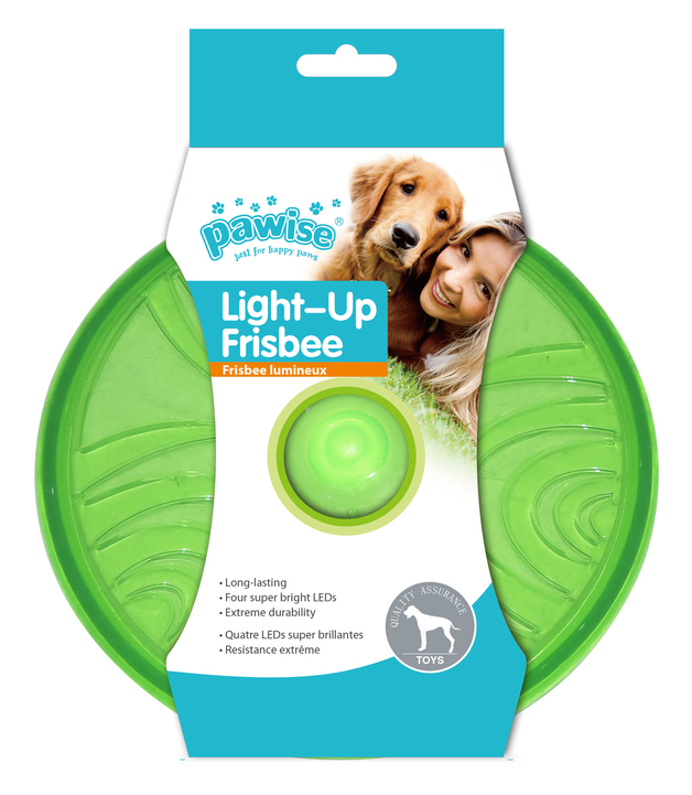 Pawise | 螢光飛碟 20cm-綠色 (NO.14553-1)