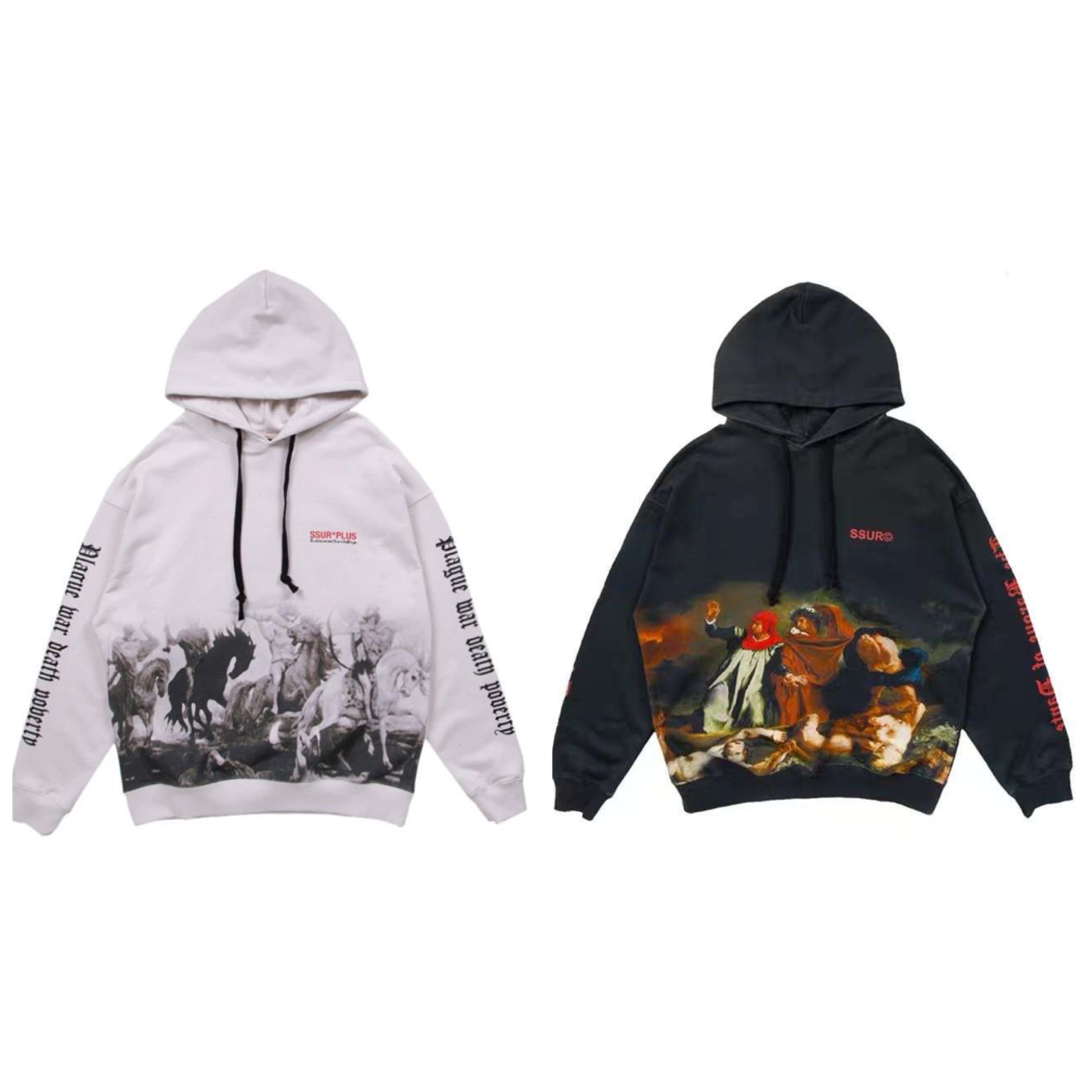 SSUR PLUS 新款 油畫但丁圖像 連帽衛衣 帽T