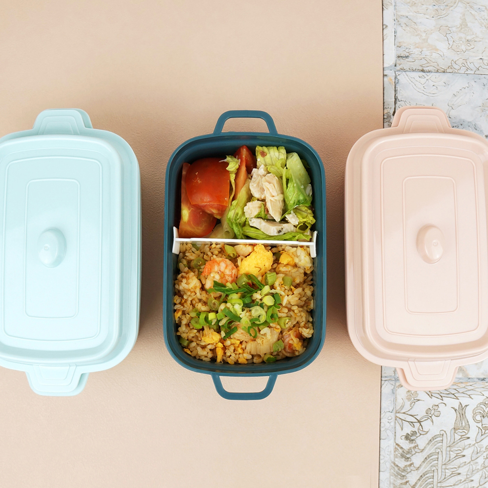 法式單層雙耳造型便當盒800ml