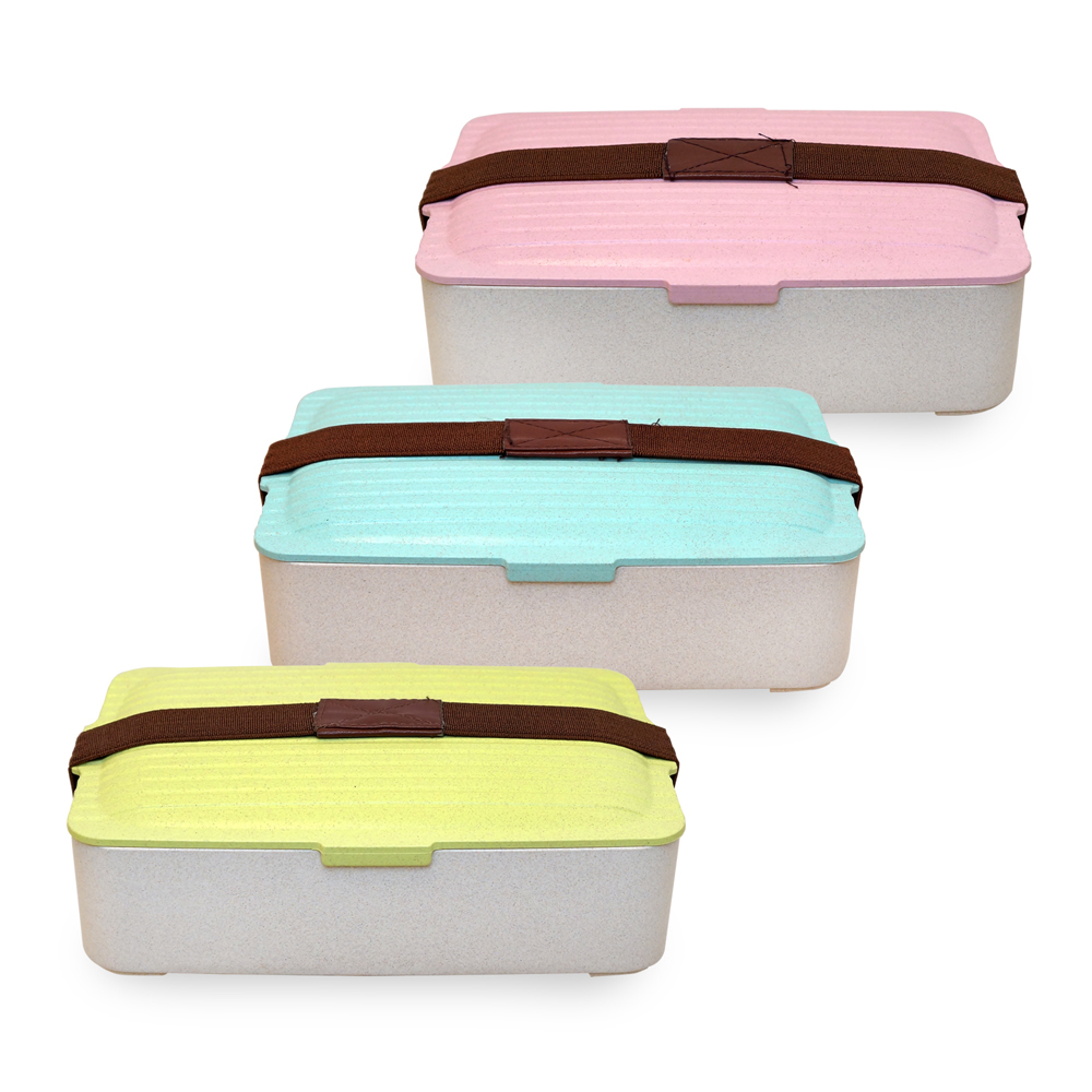 日系小麥纖維可堆疊便當盒800ml