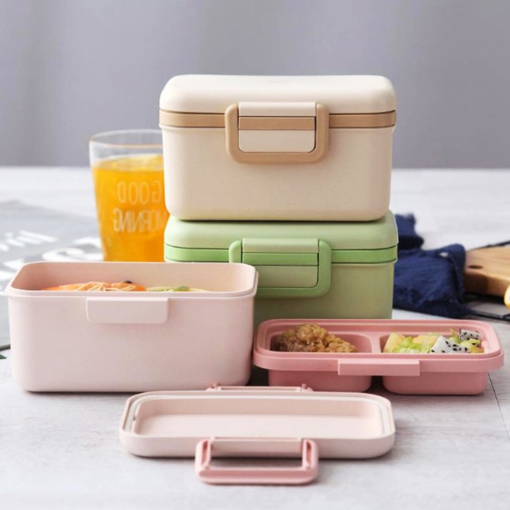 小鳥胃竹纖維雙層分隔便當盒800ml