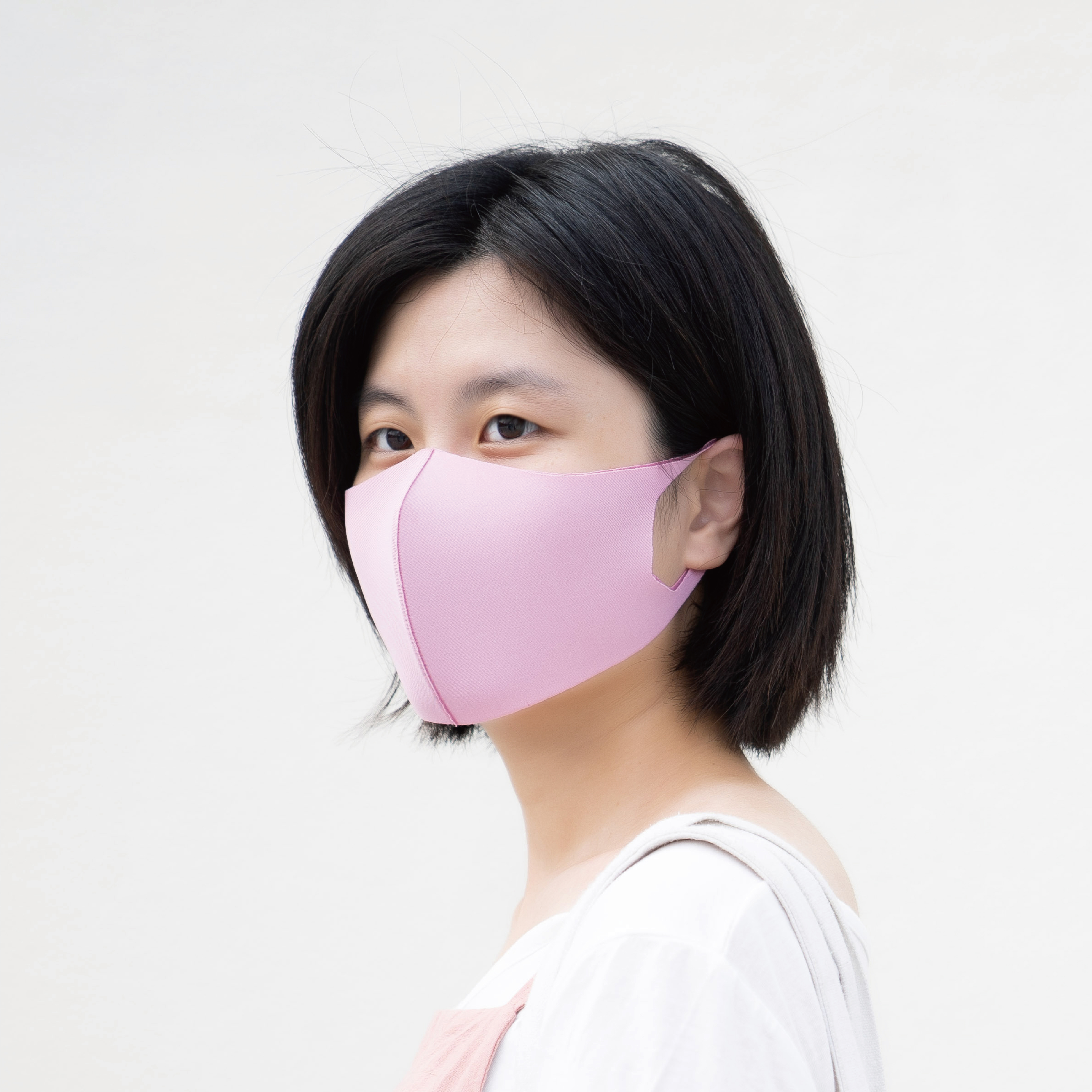 ｜玫瑰粉｜舒適美-3D立體透氣抗菌口罩