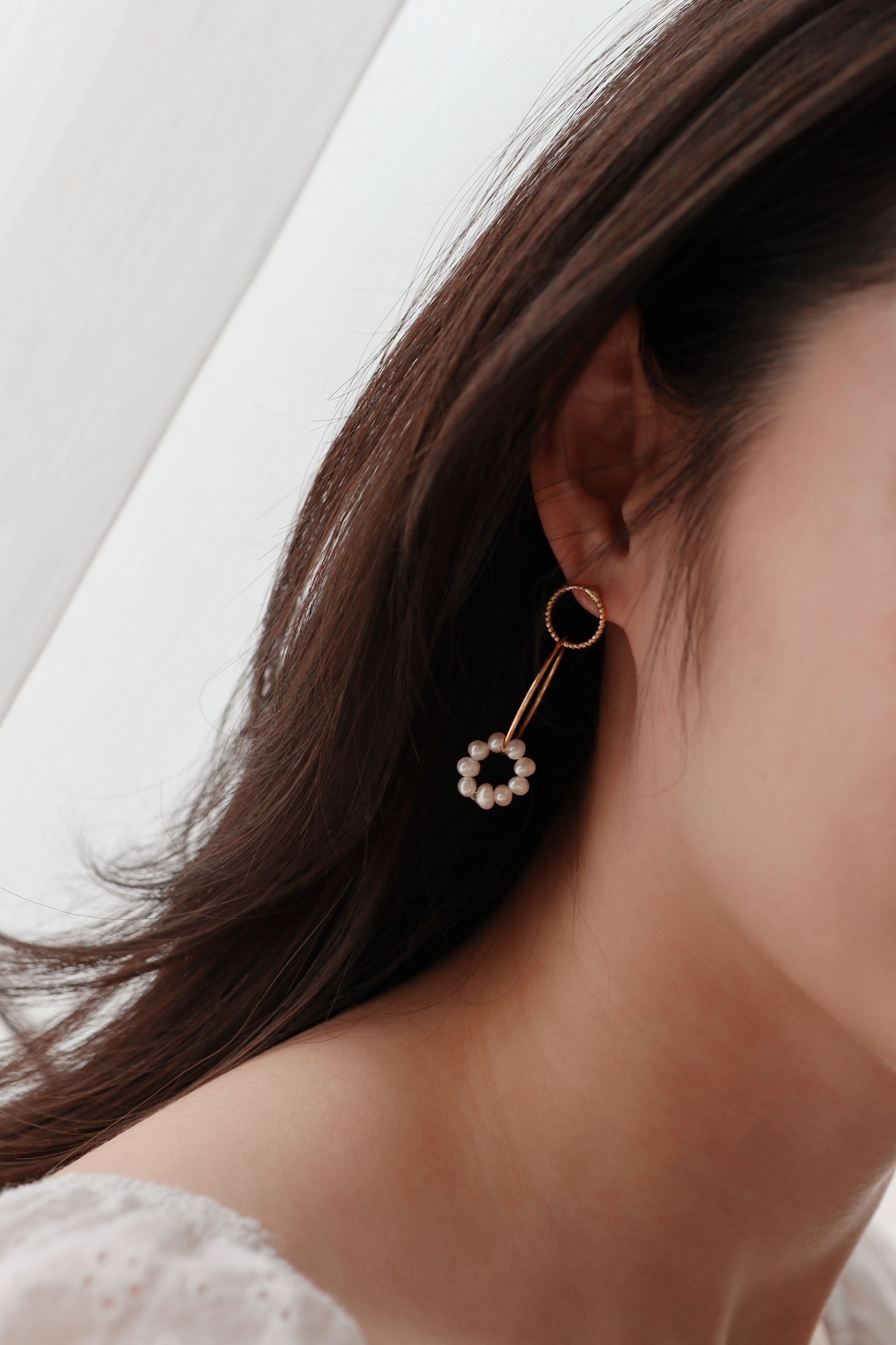 Circle Pearl 9  | 日本珍珠圈圈耳環