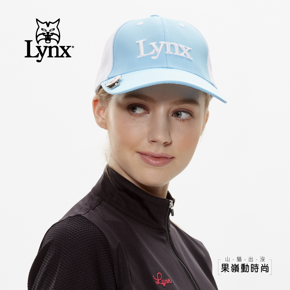 【Lynx Golf】透氣網布磁鐵Ball mark Lynx刺繡可調節式球帽