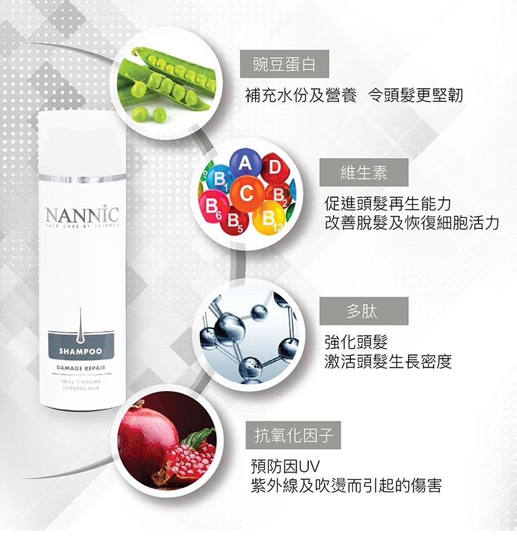 NANNIC 抗衰老修護洗頭水 150ML(育髮、防脫髮、助生髮)