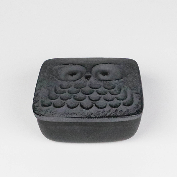 【博鳳堂】貓頭鷹 朱肉印泥盒-方型