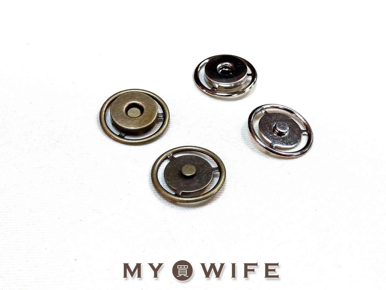 手縫車輪磁扣_2色2規格(5入)