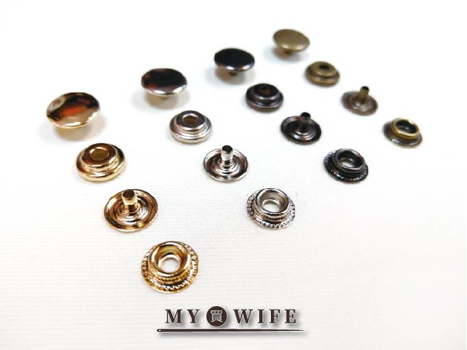 銅質四合釦_4色4規格(10入)