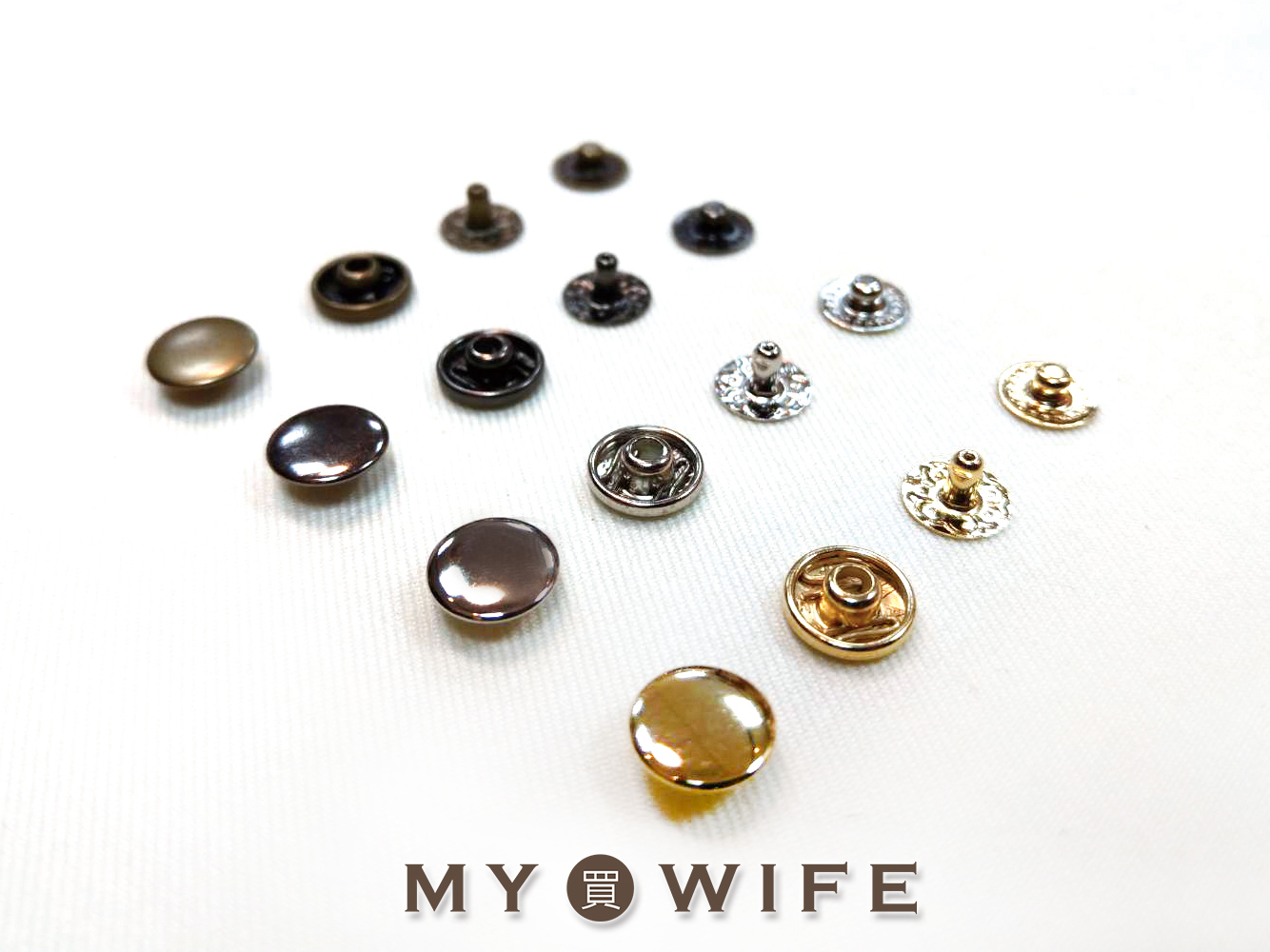 銅質押釦_7色6規格(10入)