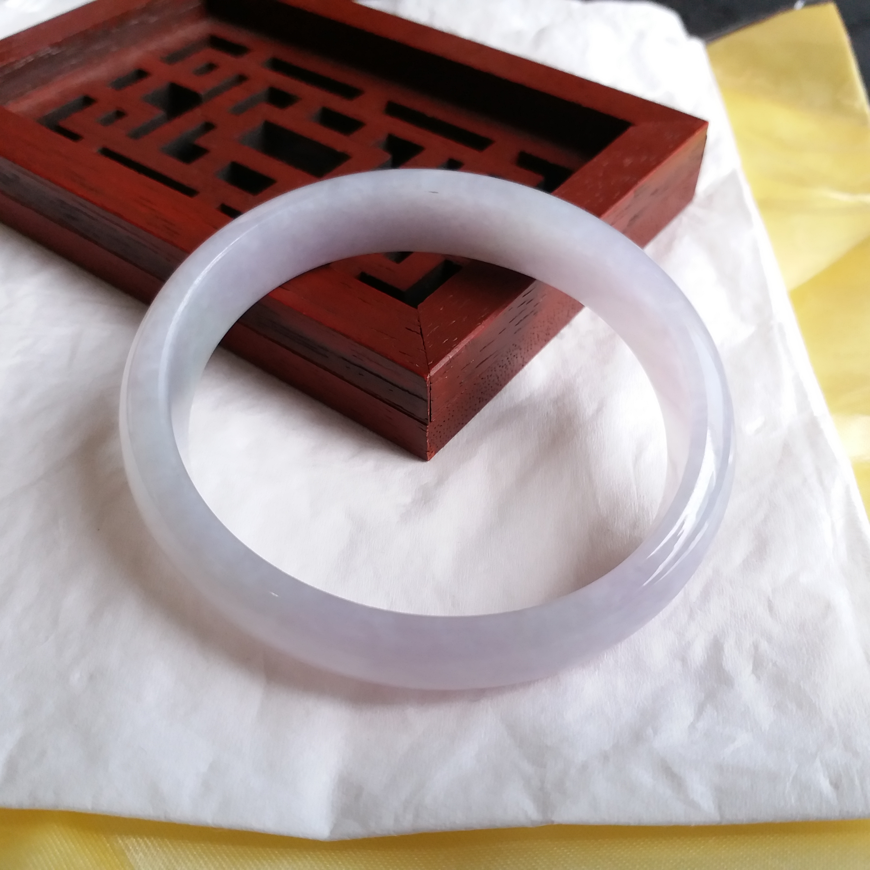 冰粉紫貴妃玉鐲 51.5mm, 天然翡翠A玉, 緬甸玉, Jade, Jadeite