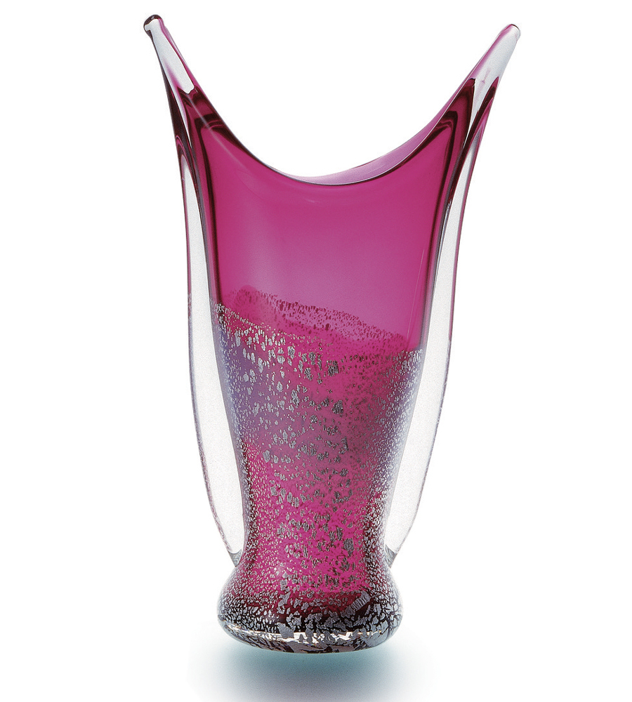 日本津輕 手作桃紅雲彩花瓶 Drinkeat金益合