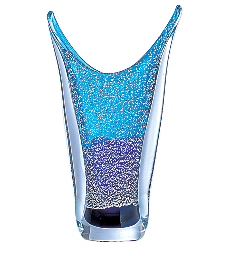 日本津輕 手作藍海漸層花瓶