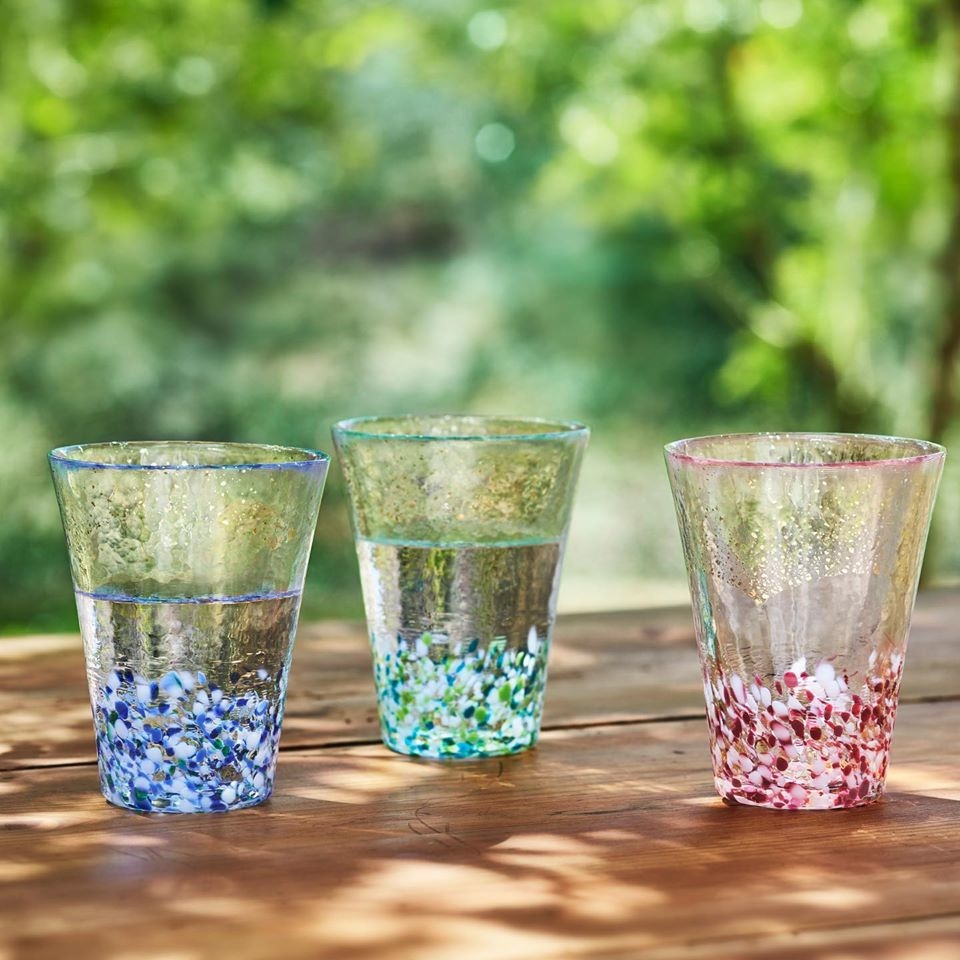 日本津輕 手工金箔飲料杯 海空 夕空 山空