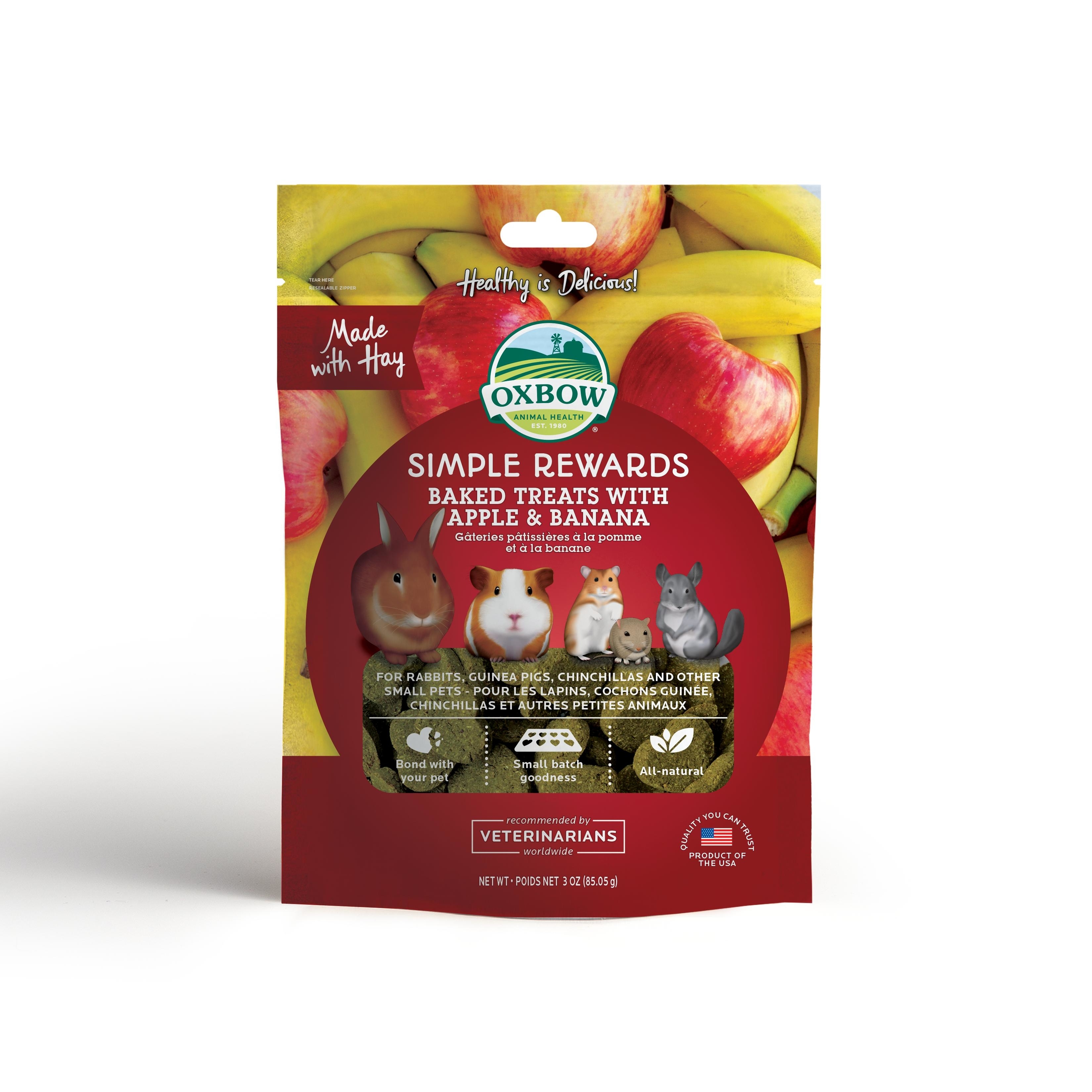 Oxbow Simple Rewards 蘋果香蕉烤焗小食 - 3oz