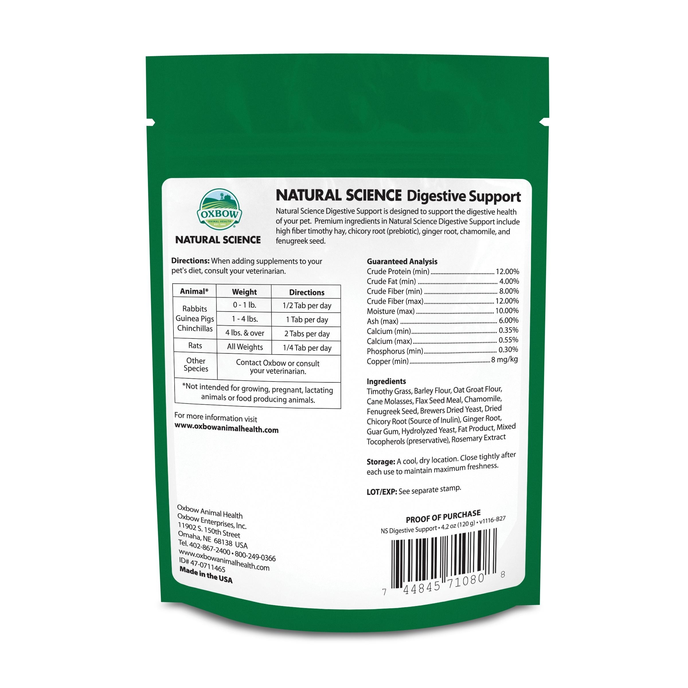 Oxbow NS 消化系統補充劑 - 60片 (120g)