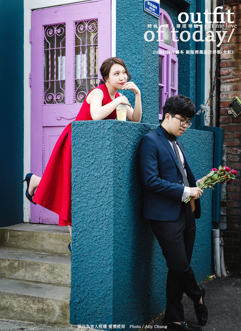 復古赫本 挺版剪裁設計 背心無袖洋裝(隱藏口袋)（DS01）gift me love 愛禮訂製時裝店