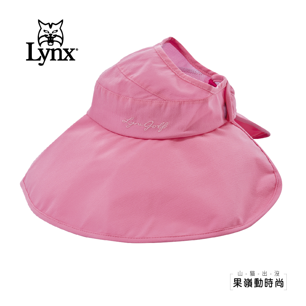 【Lynx Golf】女款素雅大方遮陽魔鬼氈可調式大盤帽