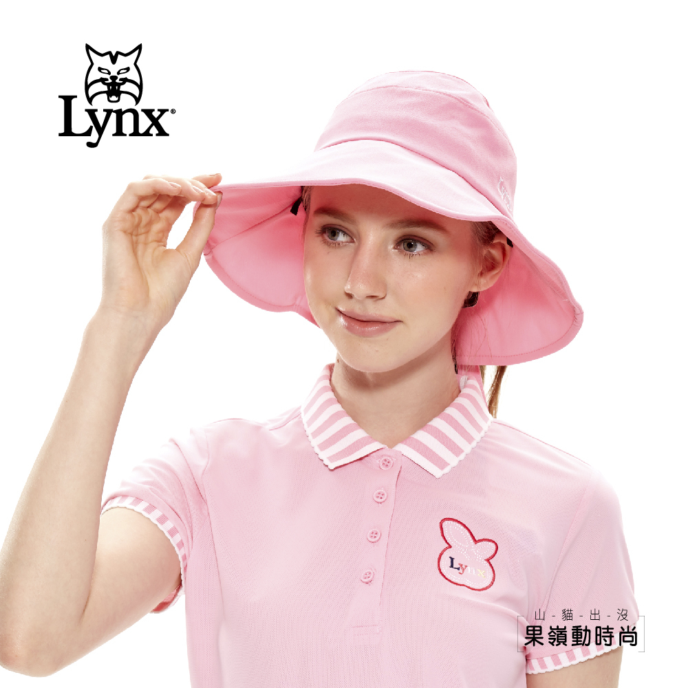 【Lynx Golf】女款蝴蝶結假綁帶設計微調式大盤帽