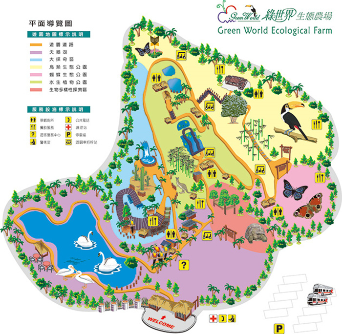 綠世界生態農場 門票園區地圖