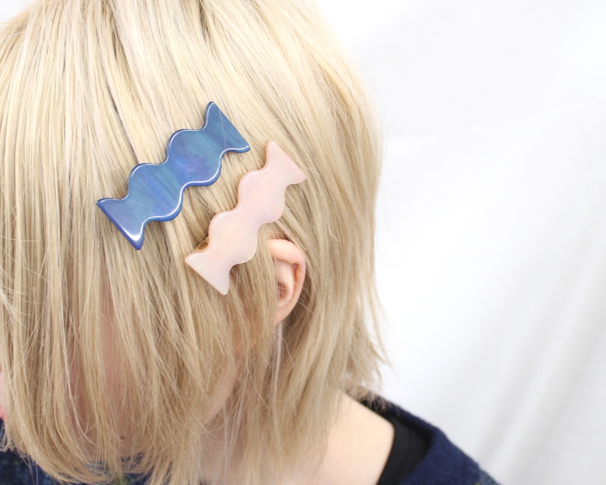 [日本制] Farbe 波浪紋髮夾