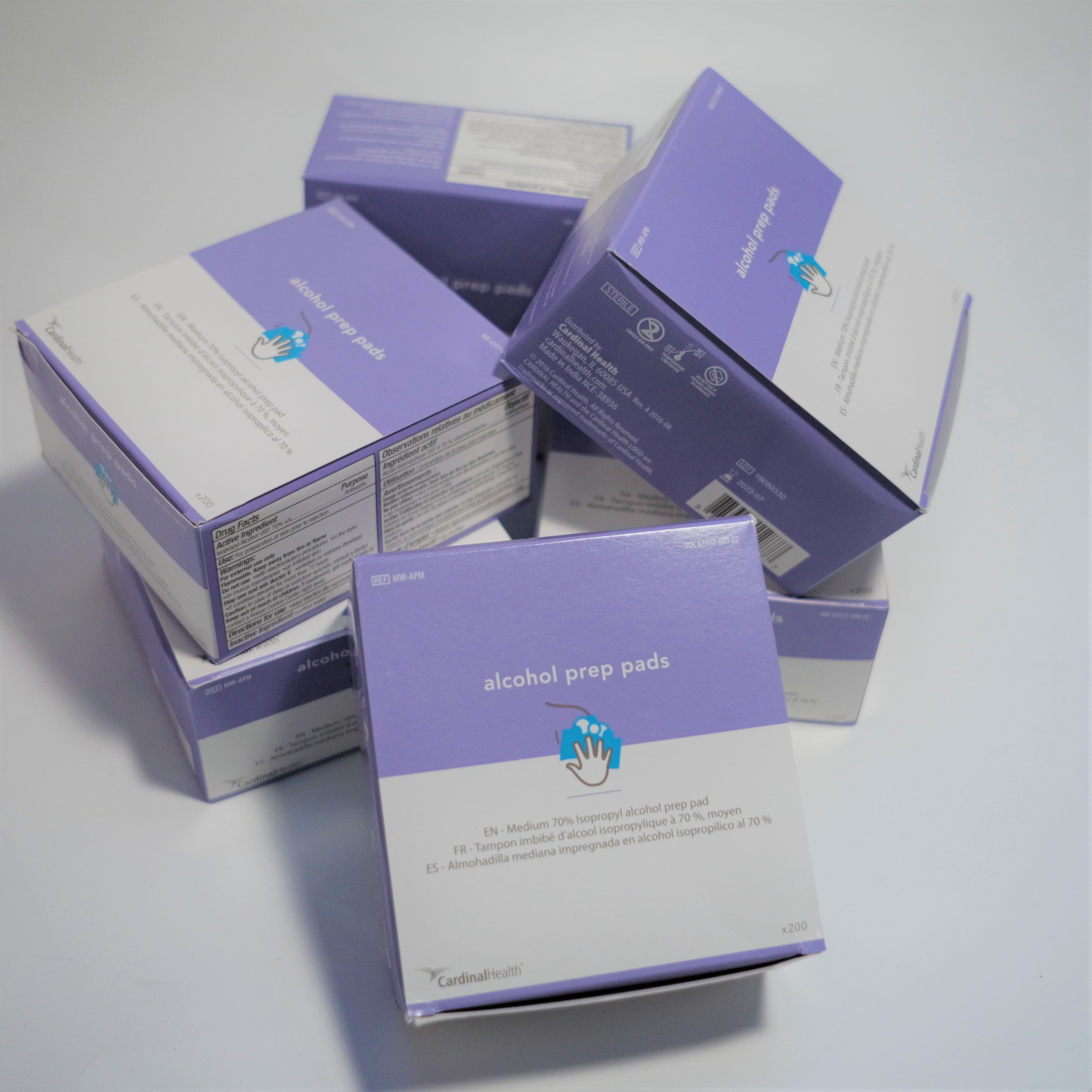 [現貨] Cardinal Health 70%酒精消毒棉 (每盒200張)