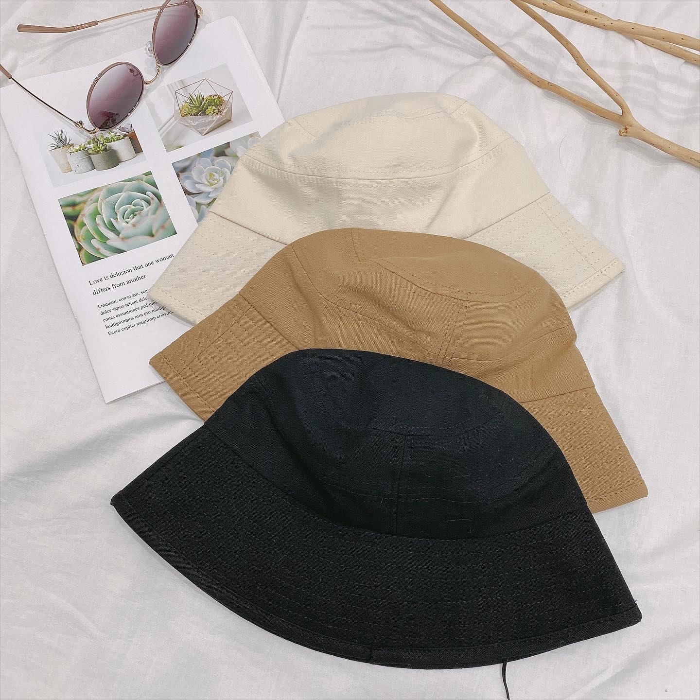 車線水桶漁夫帽/三色